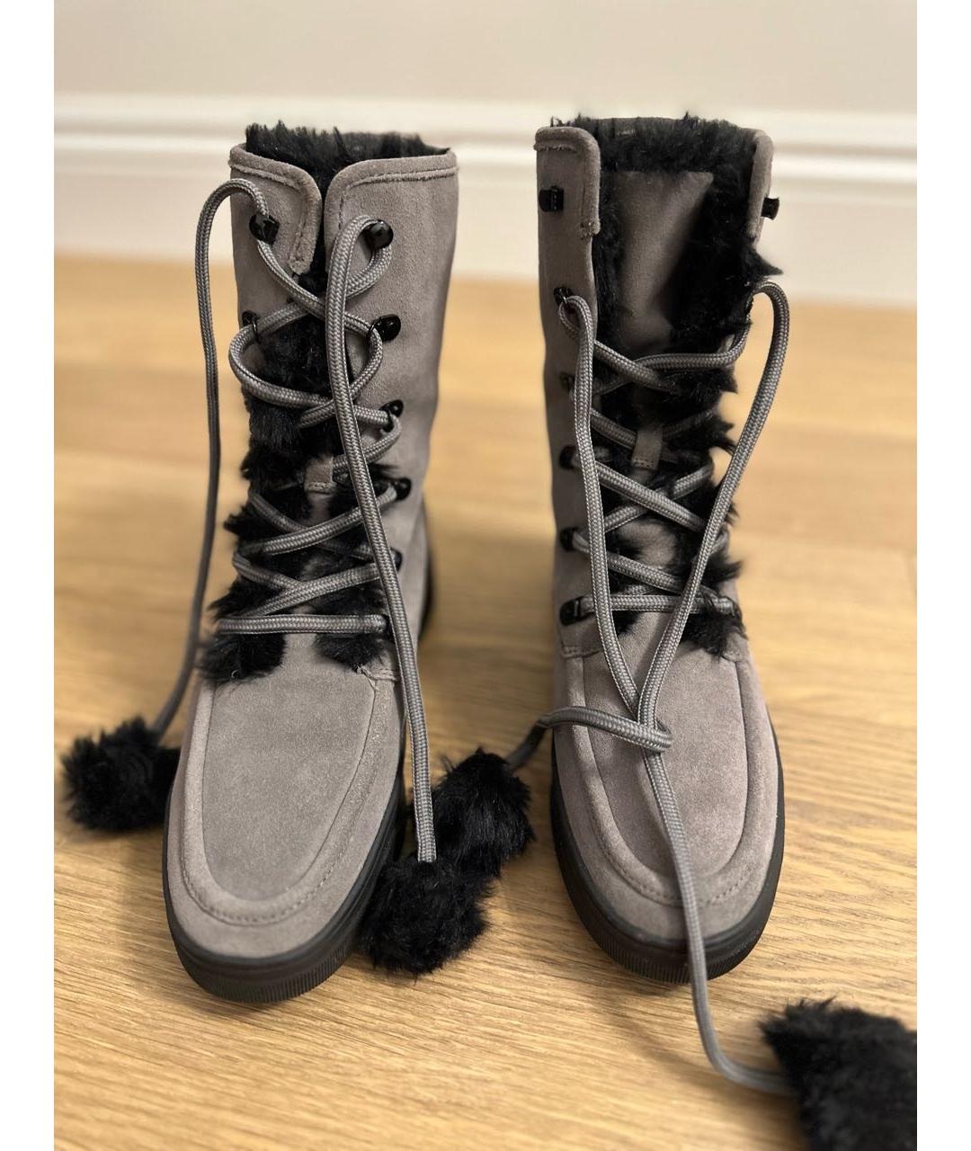MICHAEL KORS Серые замшевые ботинки, фото 5