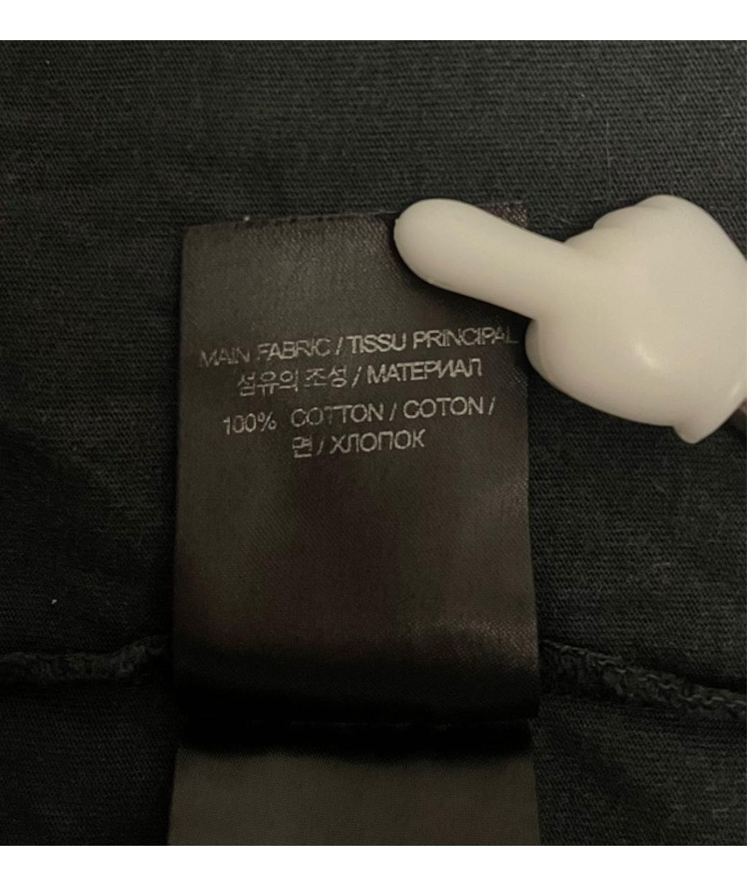 VETEMENTS Черная хлопковая футболка, фото 7