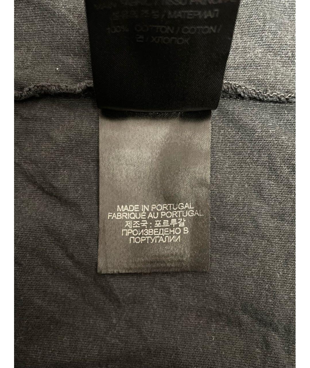 VETEMENTS Черная хлопковая футболка, фото 8