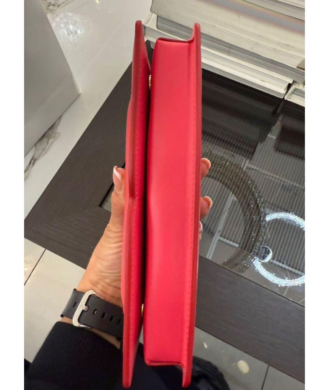 DOLCE&GABBANA Розовая кожаная сумка с короткими ручками, фото 3