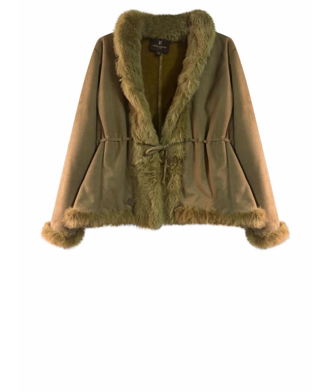 LOUIS VUITTON Бежевая меховая дубленка, фото 1