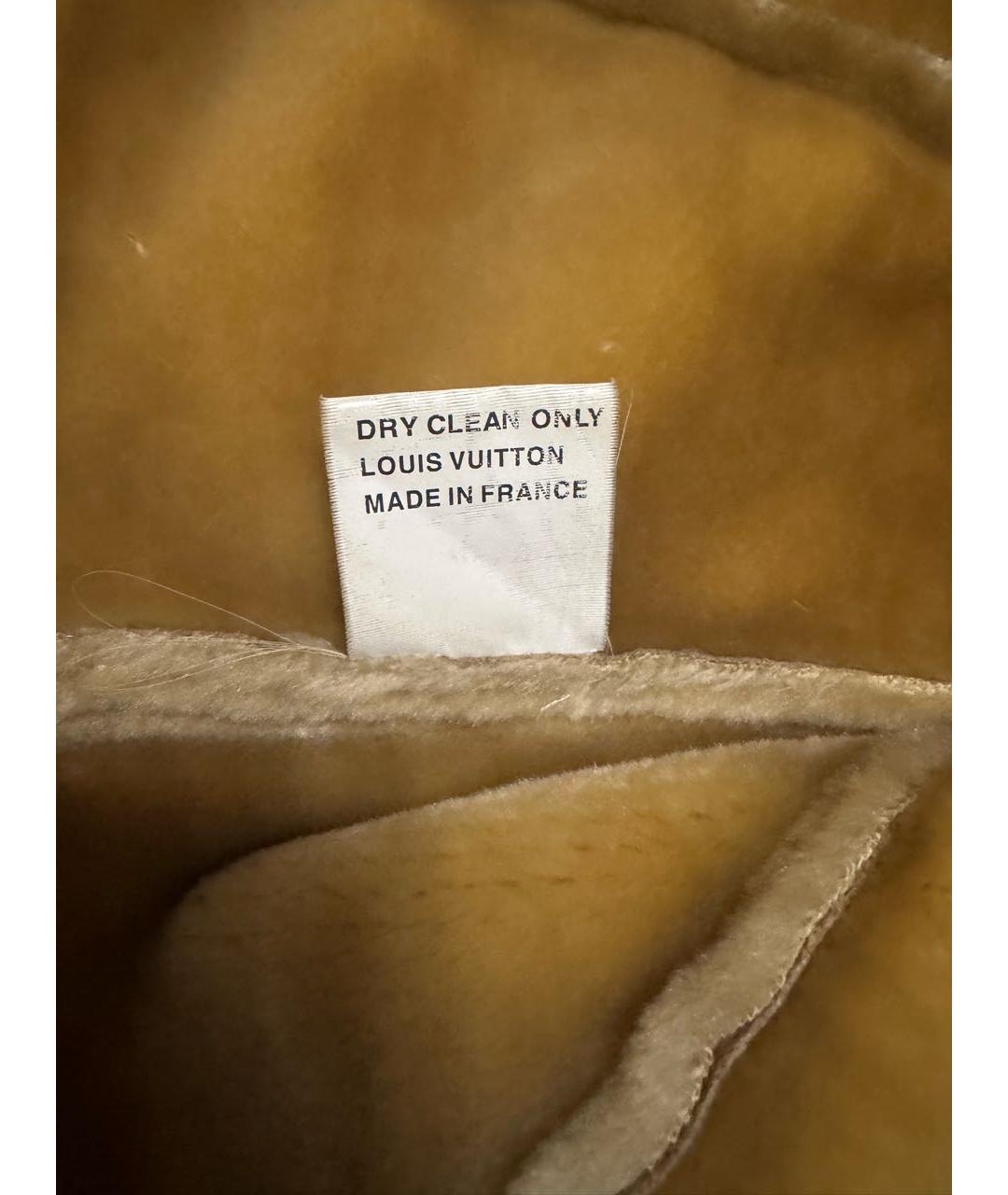 LOUIS VUITTON Бежевая меховая дубленка, фото 5
