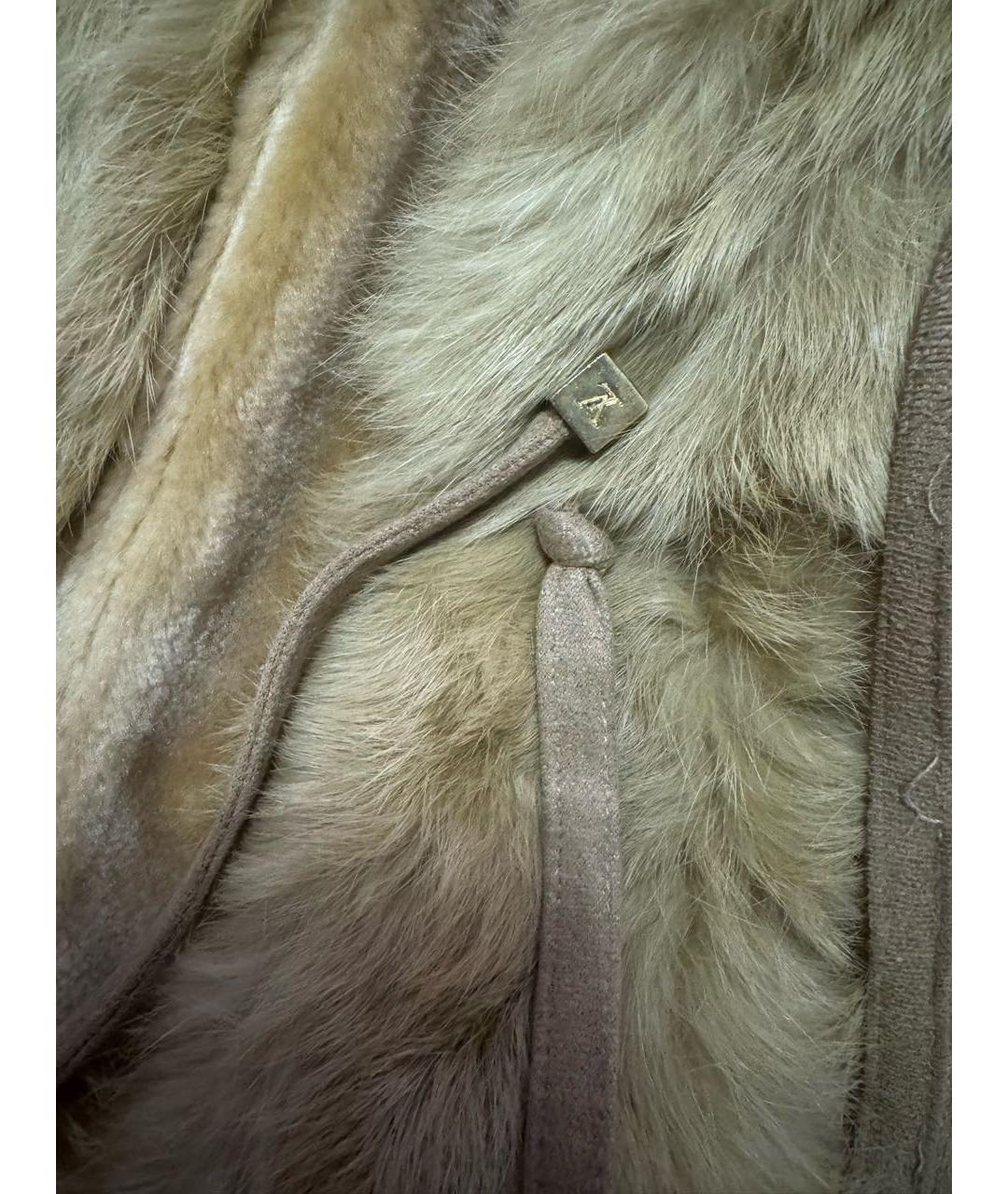 LOUIS VUITTON Бежевая меховая дубленка, фото 7