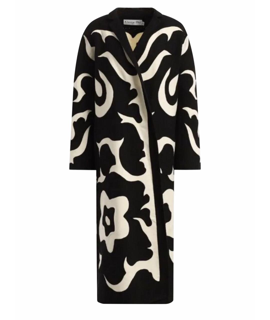 CHRISTIAN DIOR Черное шерстяное пальто, фото 1