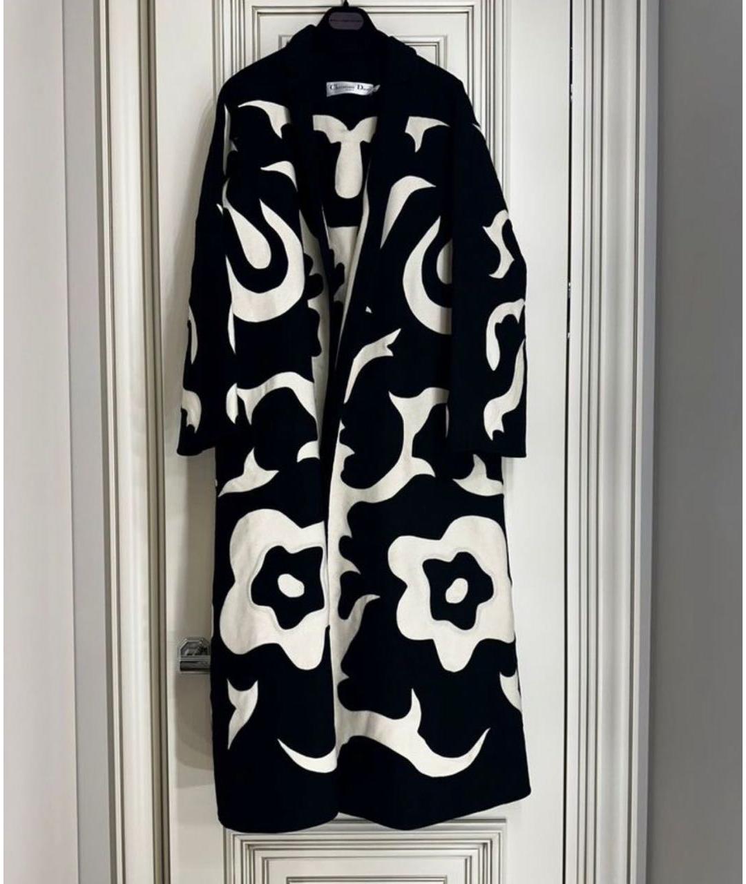 CHRISTIAN DIOR Черное шерстяное пальто, фото 2