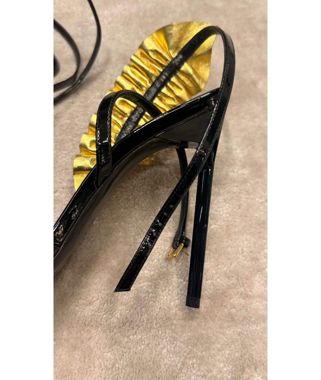 SAINT LAURENT Черные туфли из лакированной кожи, фото 3