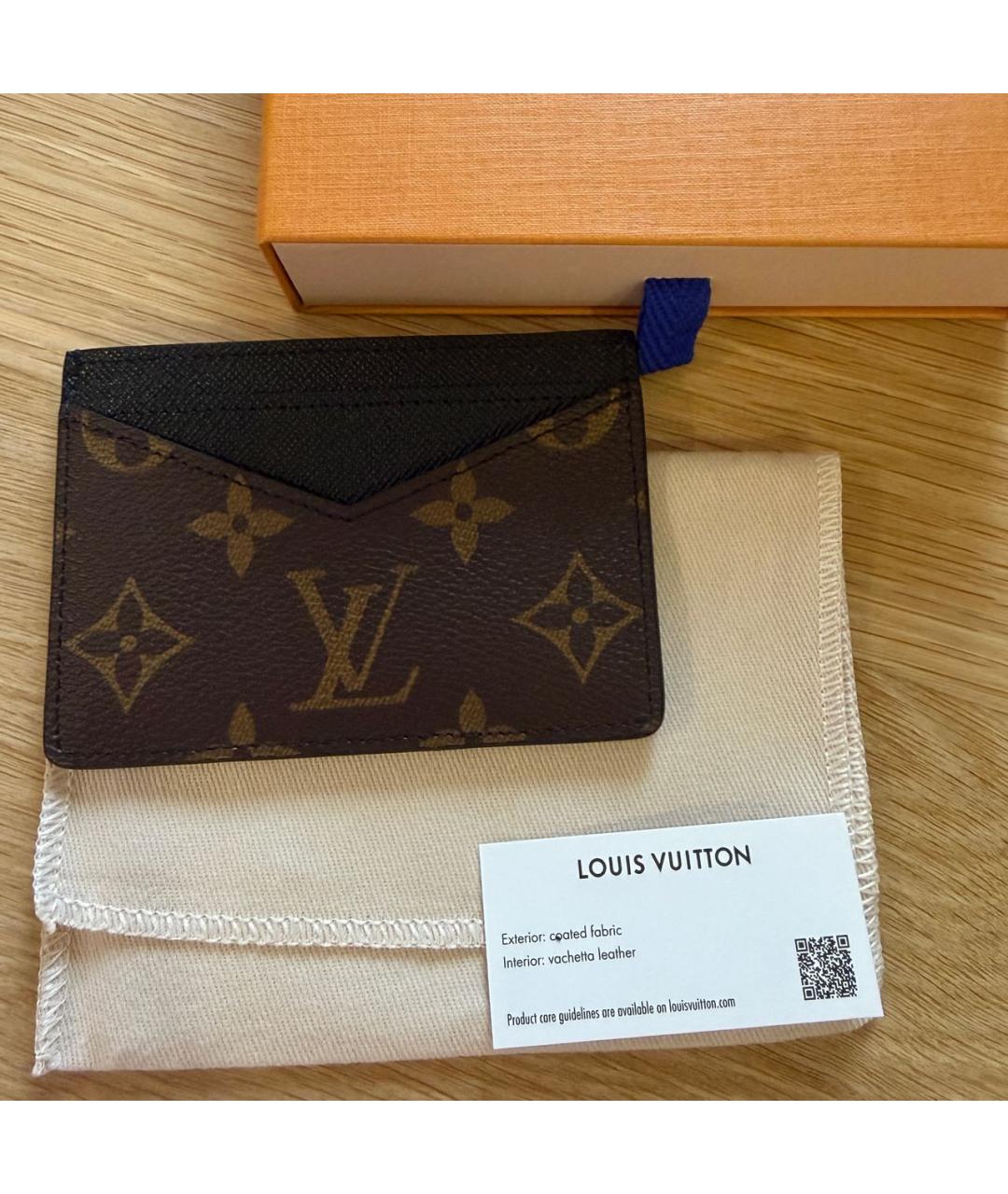 LOUIS VUITTON Коричневый кардхолдер, фото 4