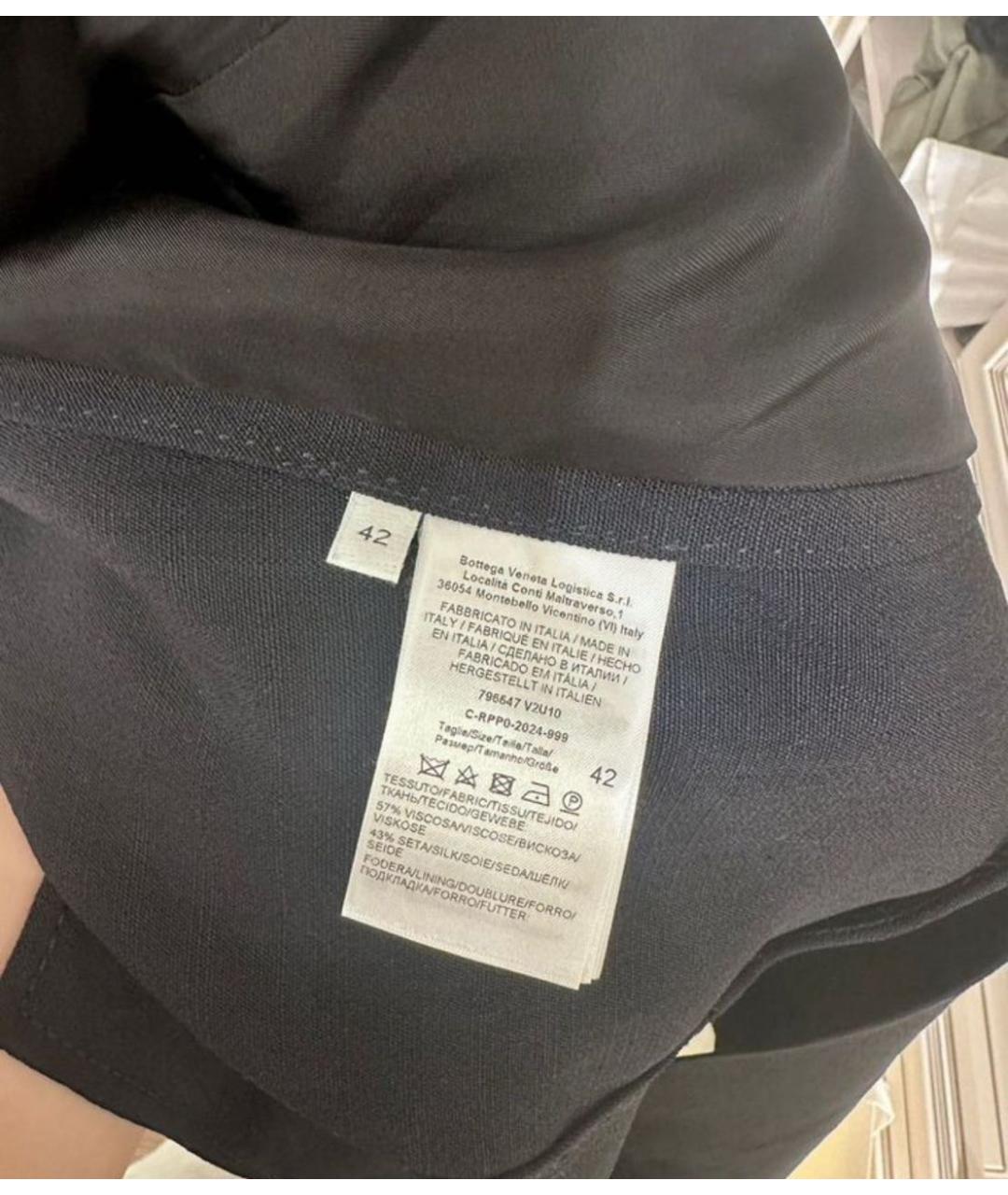 BOTTEGA VENETA Черный шелковый жакет/пиджак, фото 4