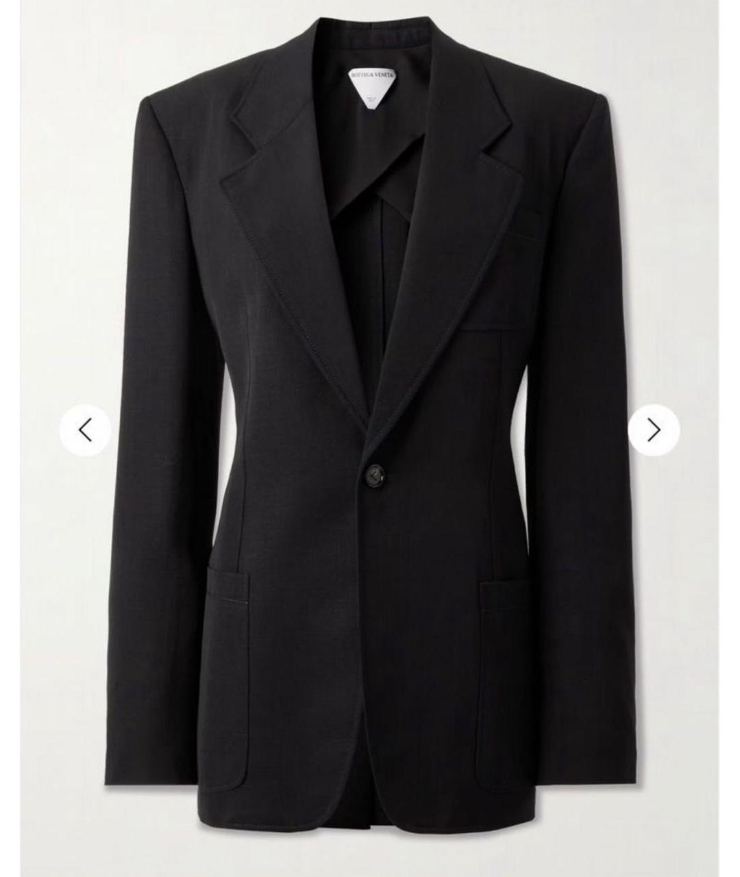 BOTTEGA VENETA Черный шелковый жакет/пиджак, фото 6