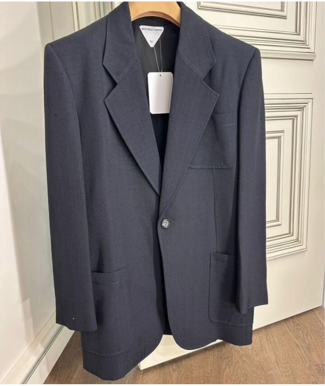 BOTTEGA VENETA Черный шелковый жакет/пиджак, фото 2