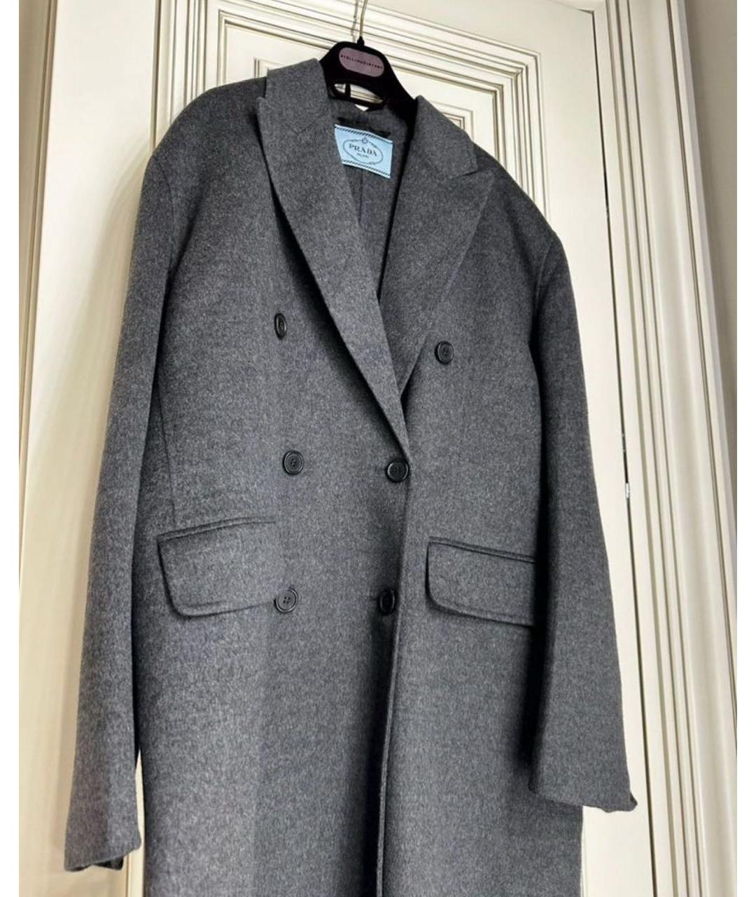 PRADA Антрацитовое шерстяное пальто, фото 2