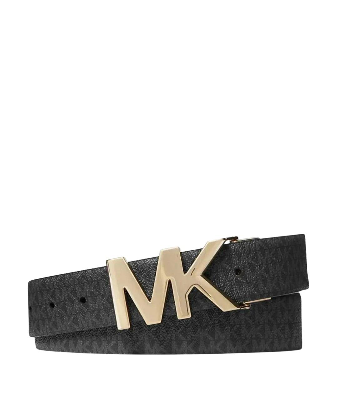 MICHAEL KORS Черный кожаный ремень, фото 1