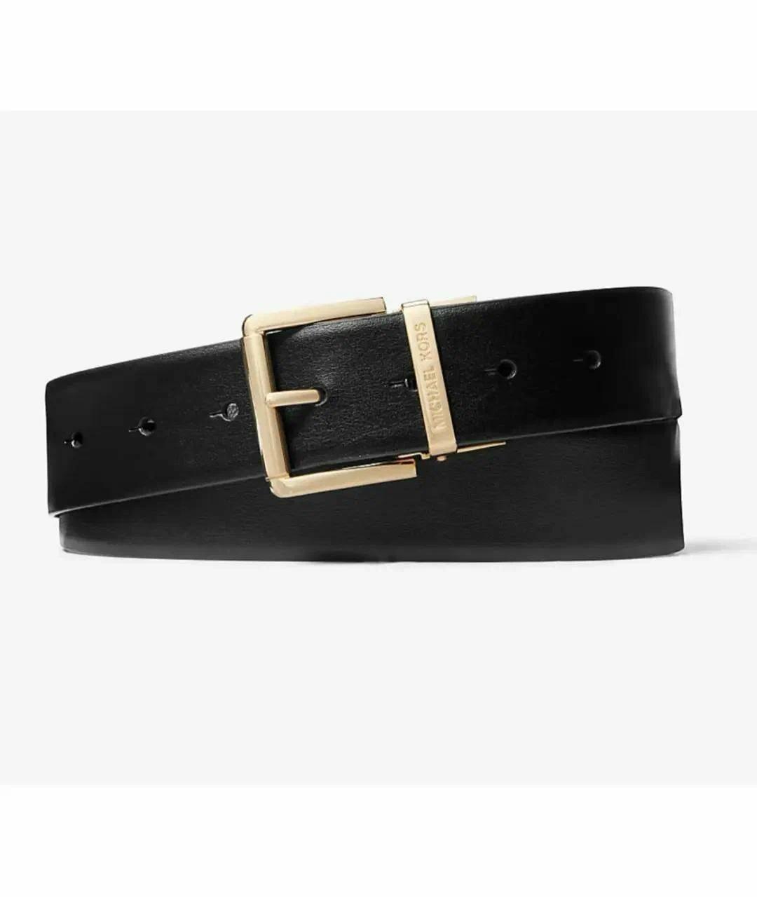 MICHAEL KORS Черный кожаный ремень, фото 4