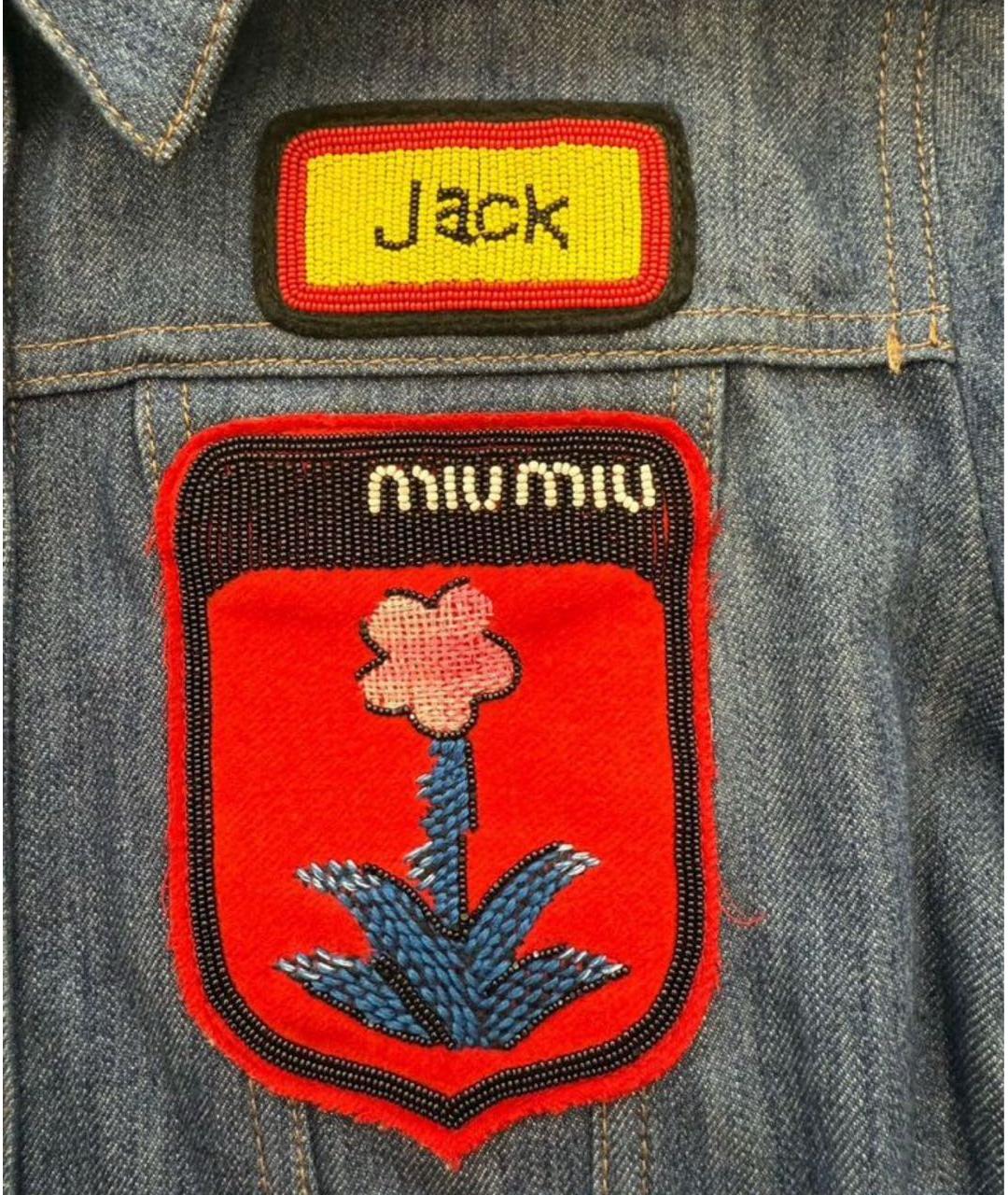MIU MIU Синий деним жакет/пиджак, фото 3