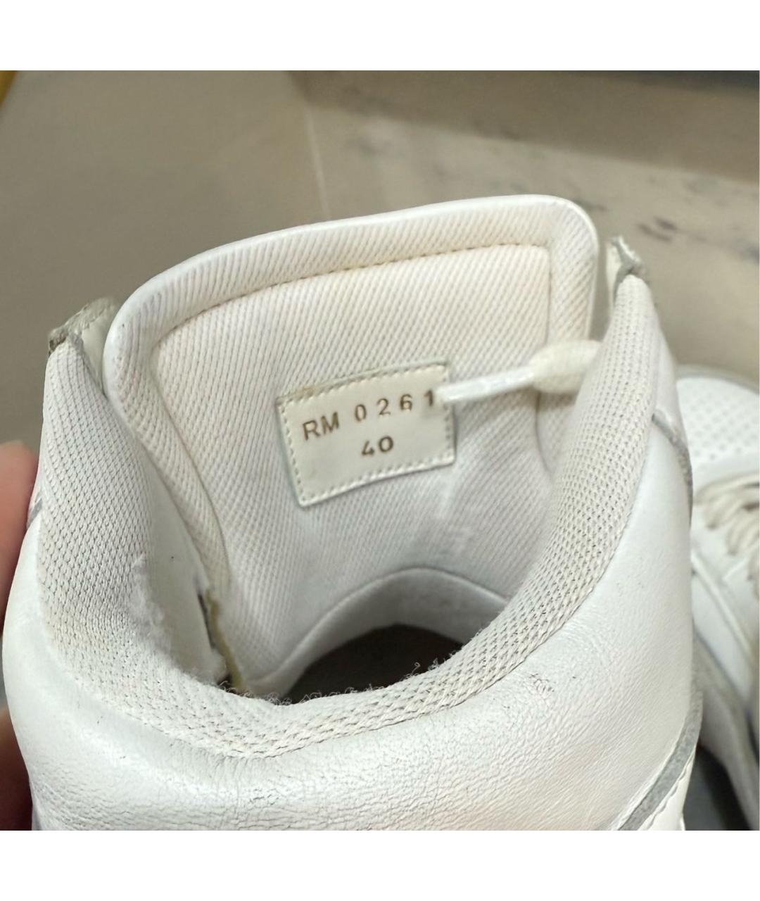 CELINE Белые кожаные кроссовки, фото 8