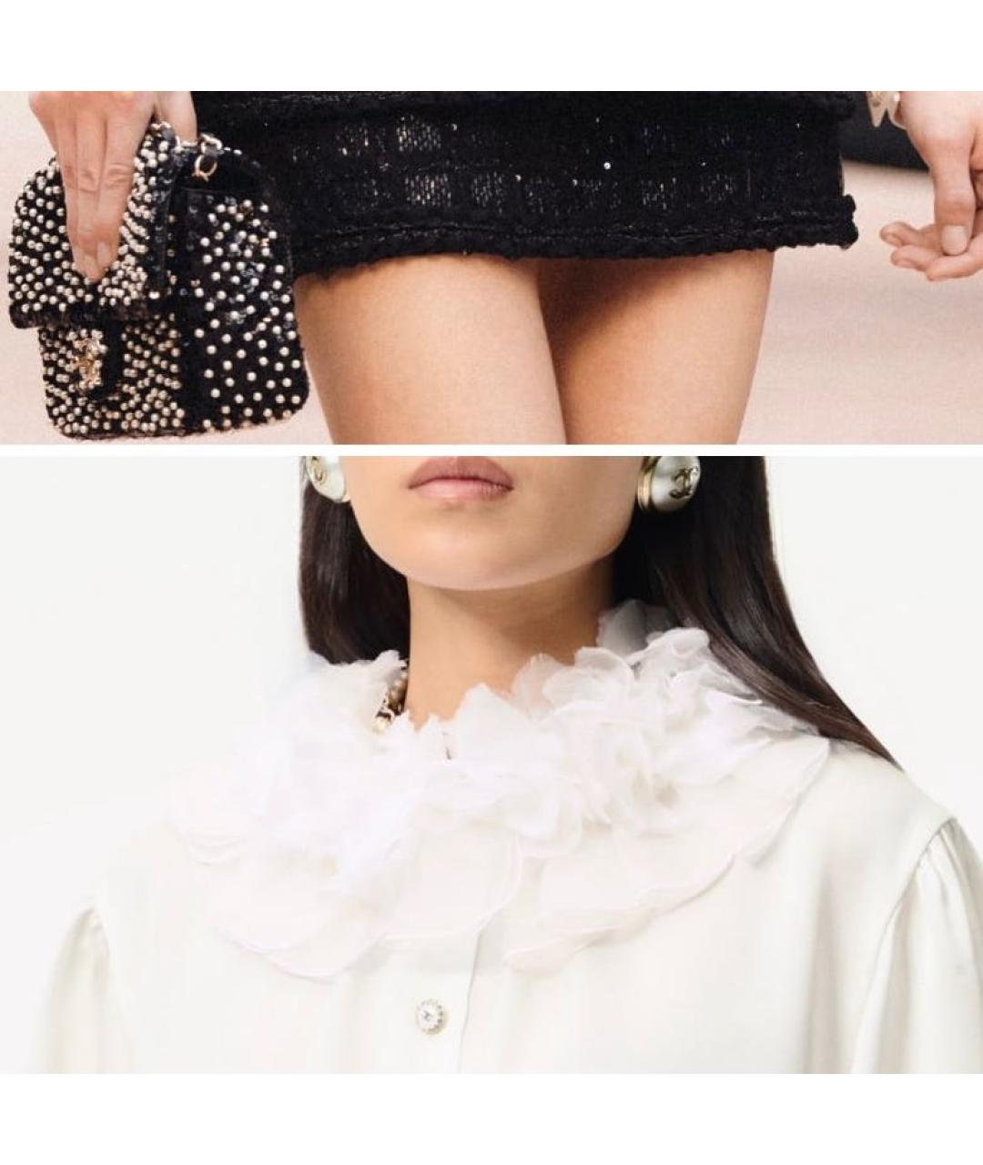 CHANEL Белые металлические клипсы, фото 7