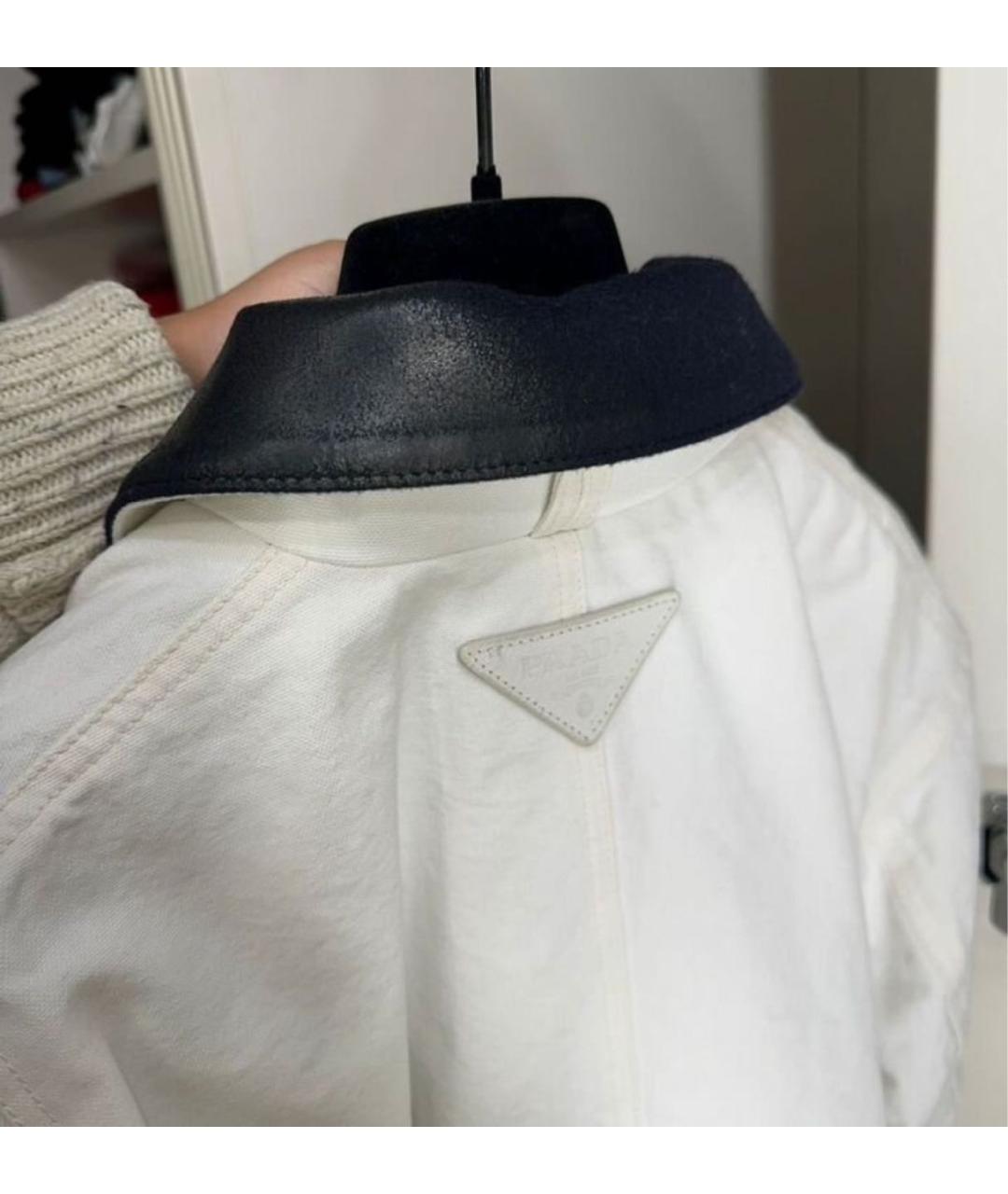 PRADA Белая деним куртка, фото 4