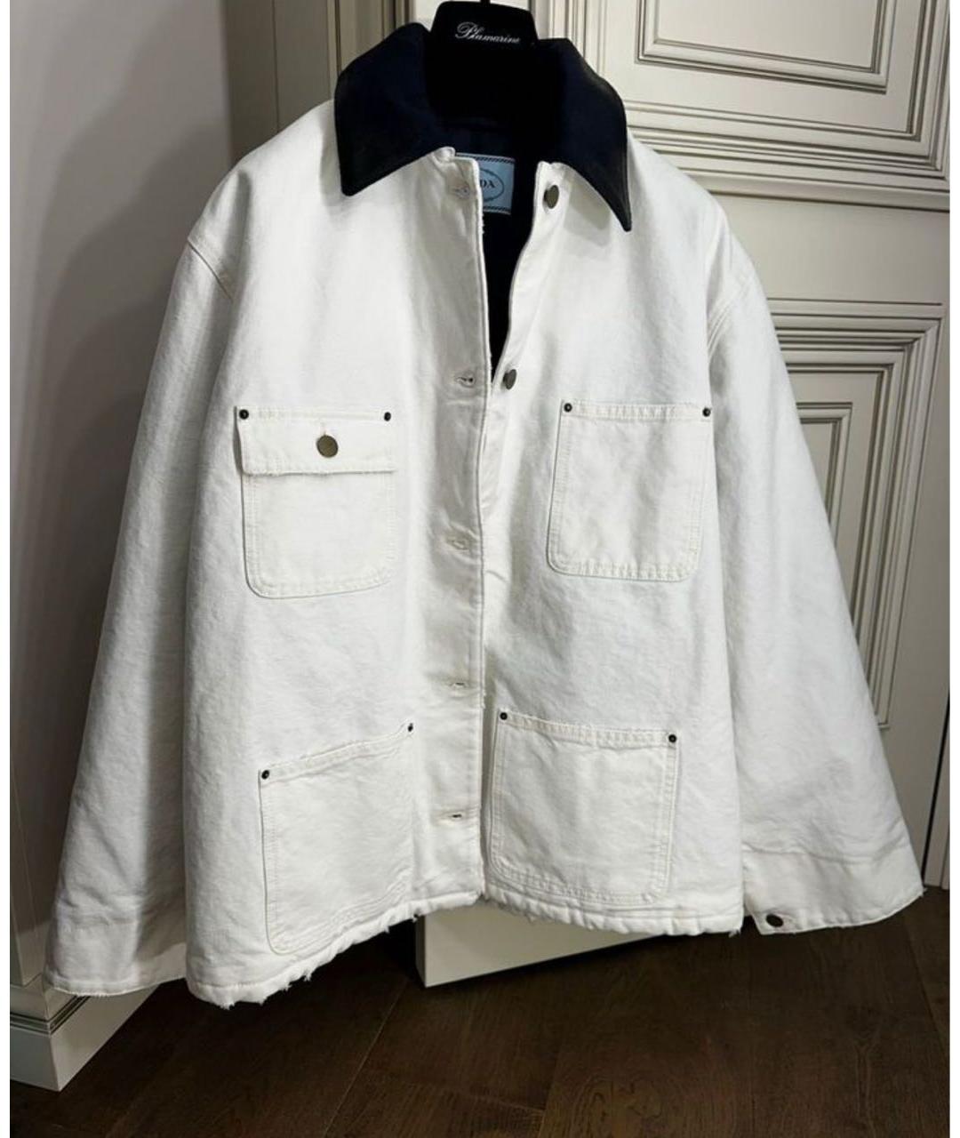 PRADA Белая деним куртка, фото 2