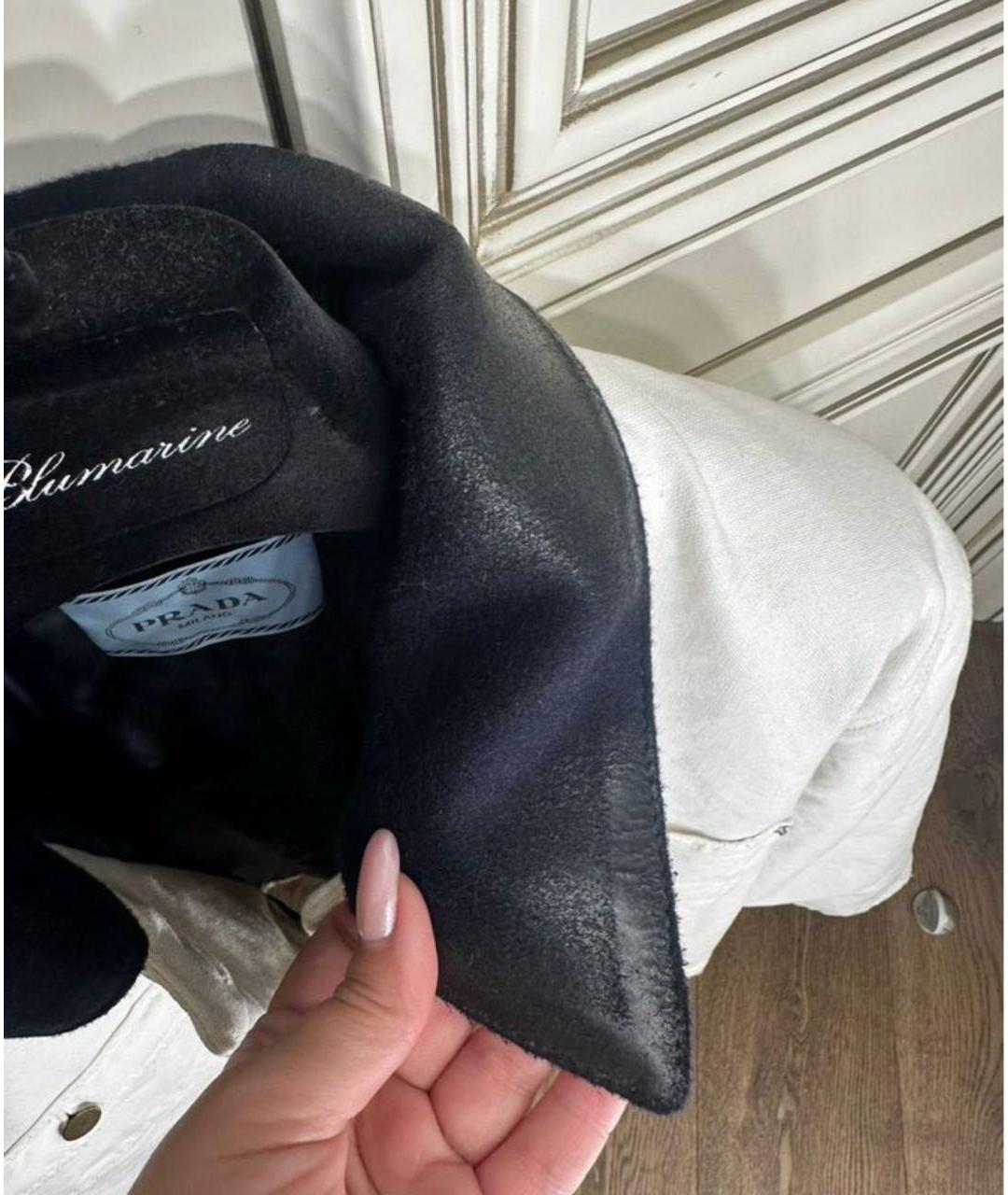 PRADA Белая деним куртка, фото 5