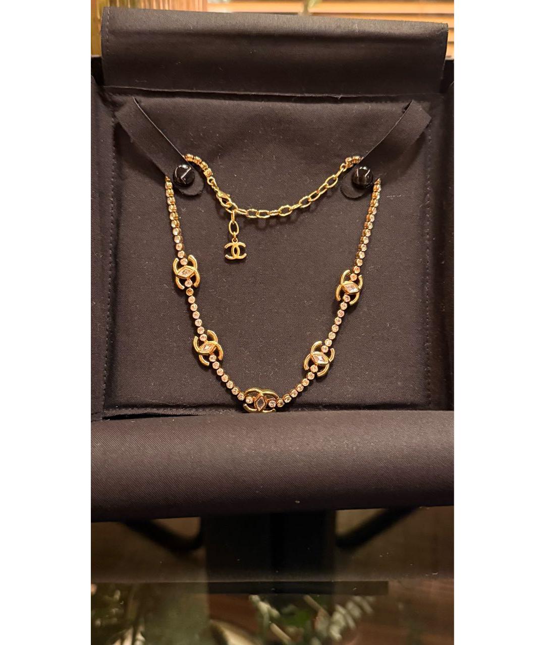 CHANEL Золотое металлическое колье, фото 5