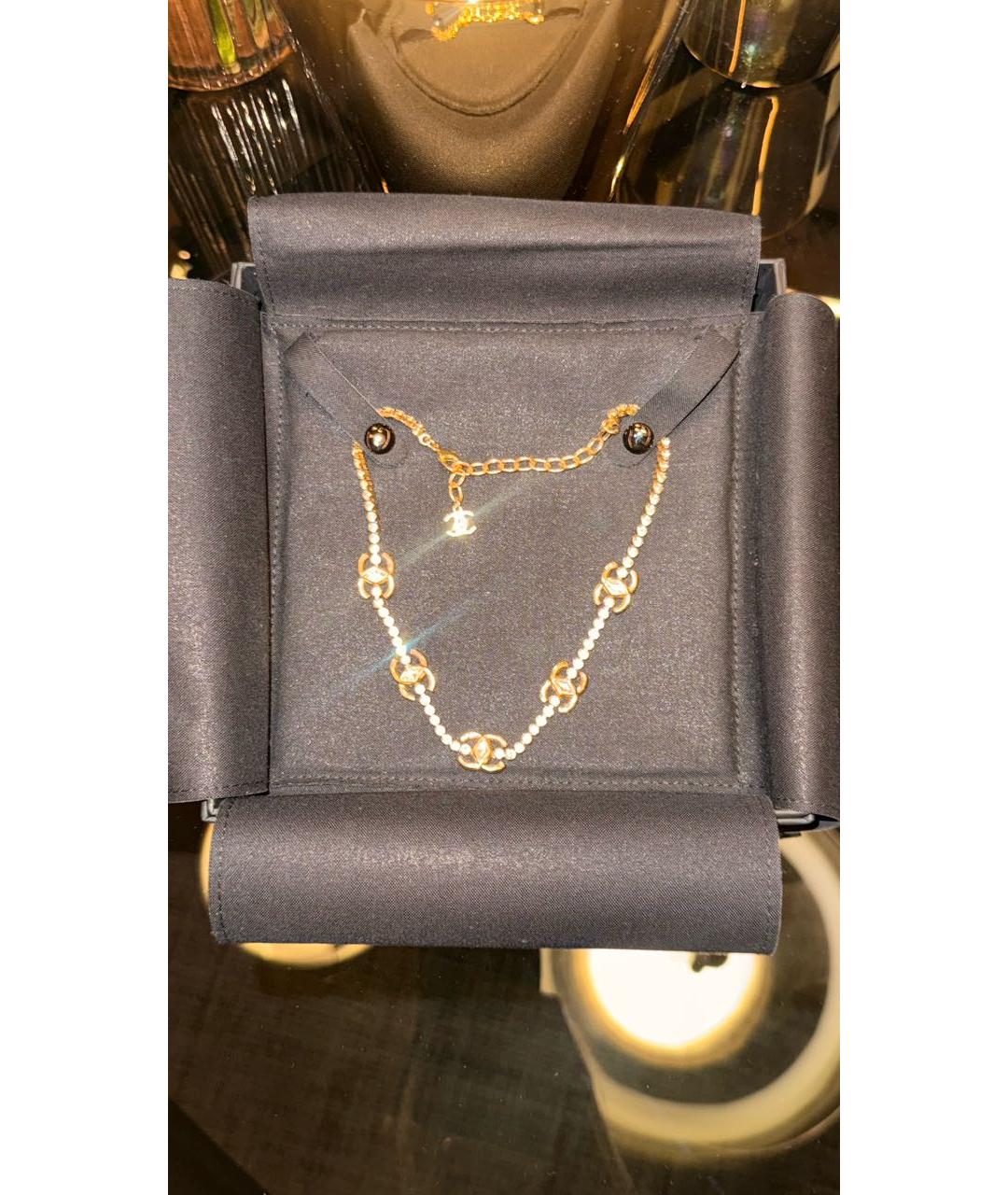 CHANEL Золотое металлическое колье, фото 3