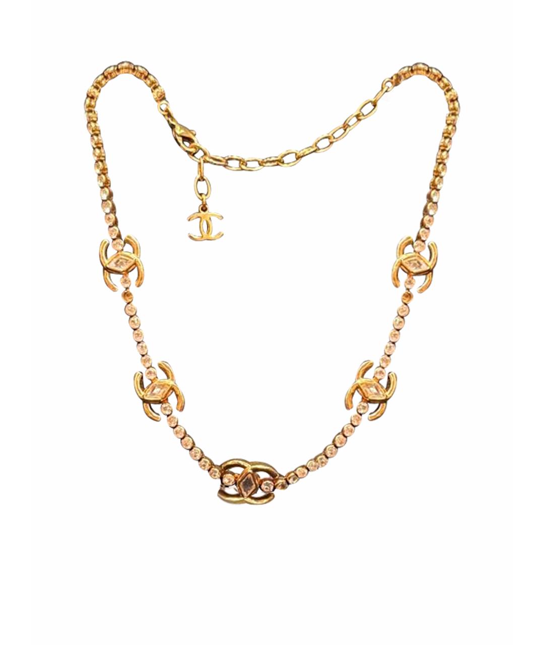 CHANEL Золотое металлическое колье, фото 1