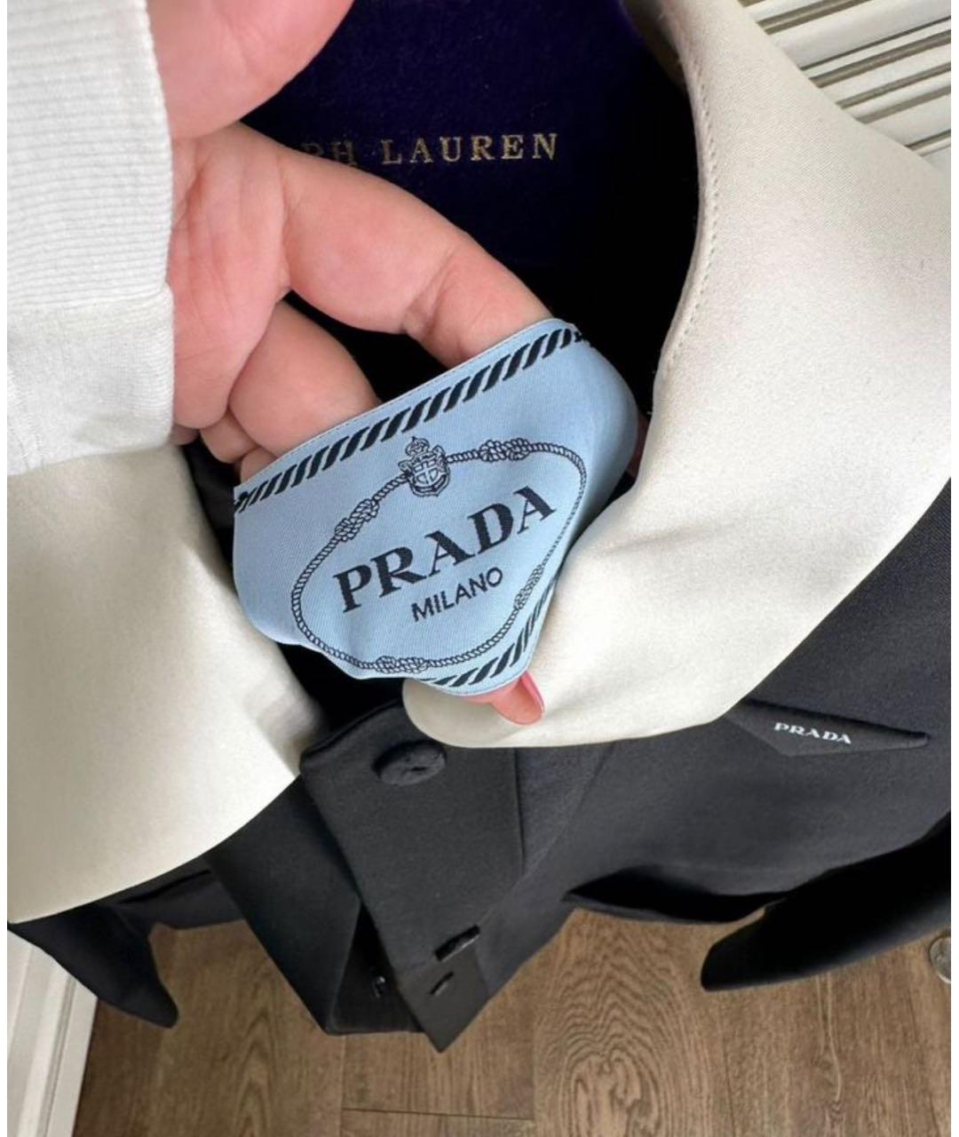 PRADA Черный шерстяной жакет/пиджак, фото 2