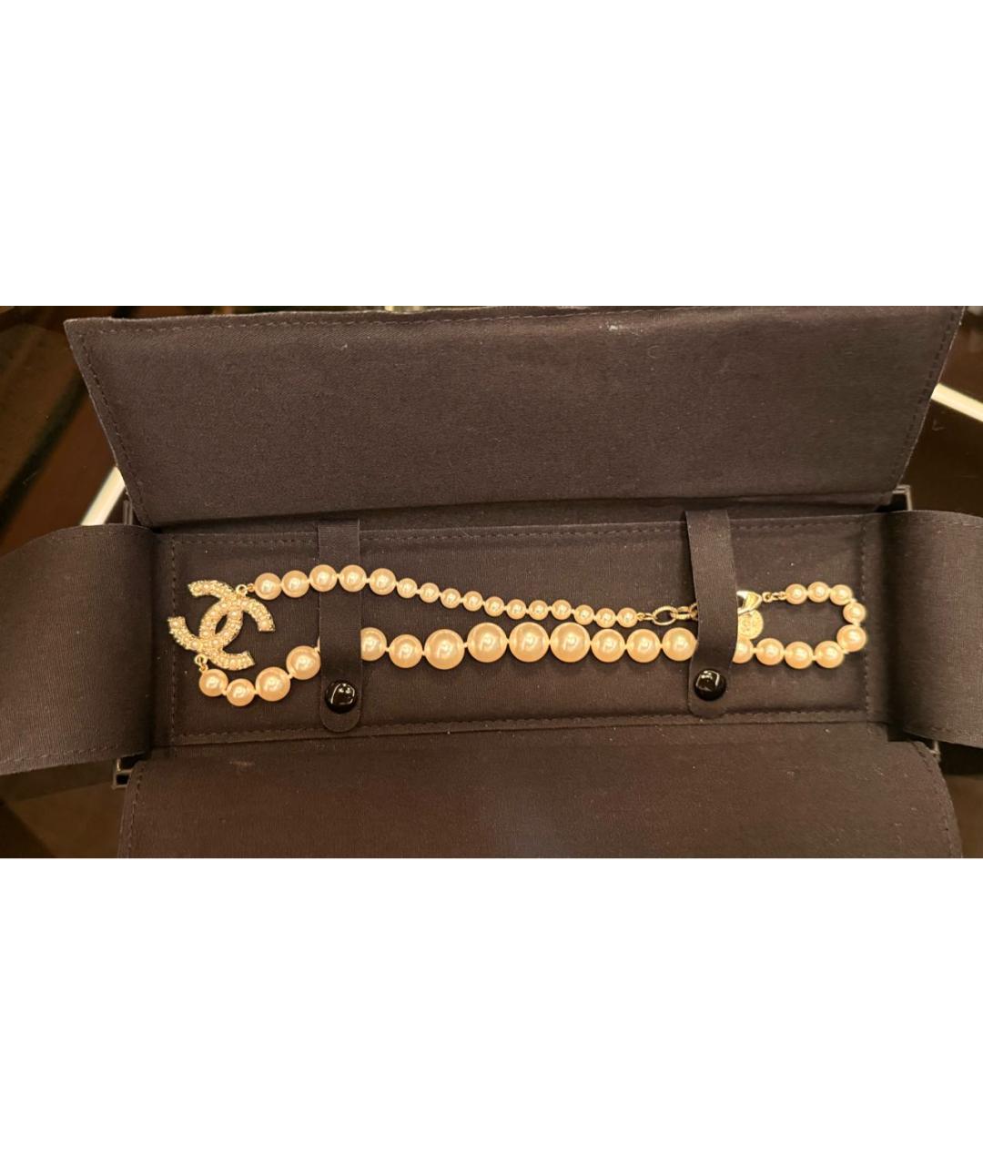 CHANEL Золотое металлическое колье, фото 4