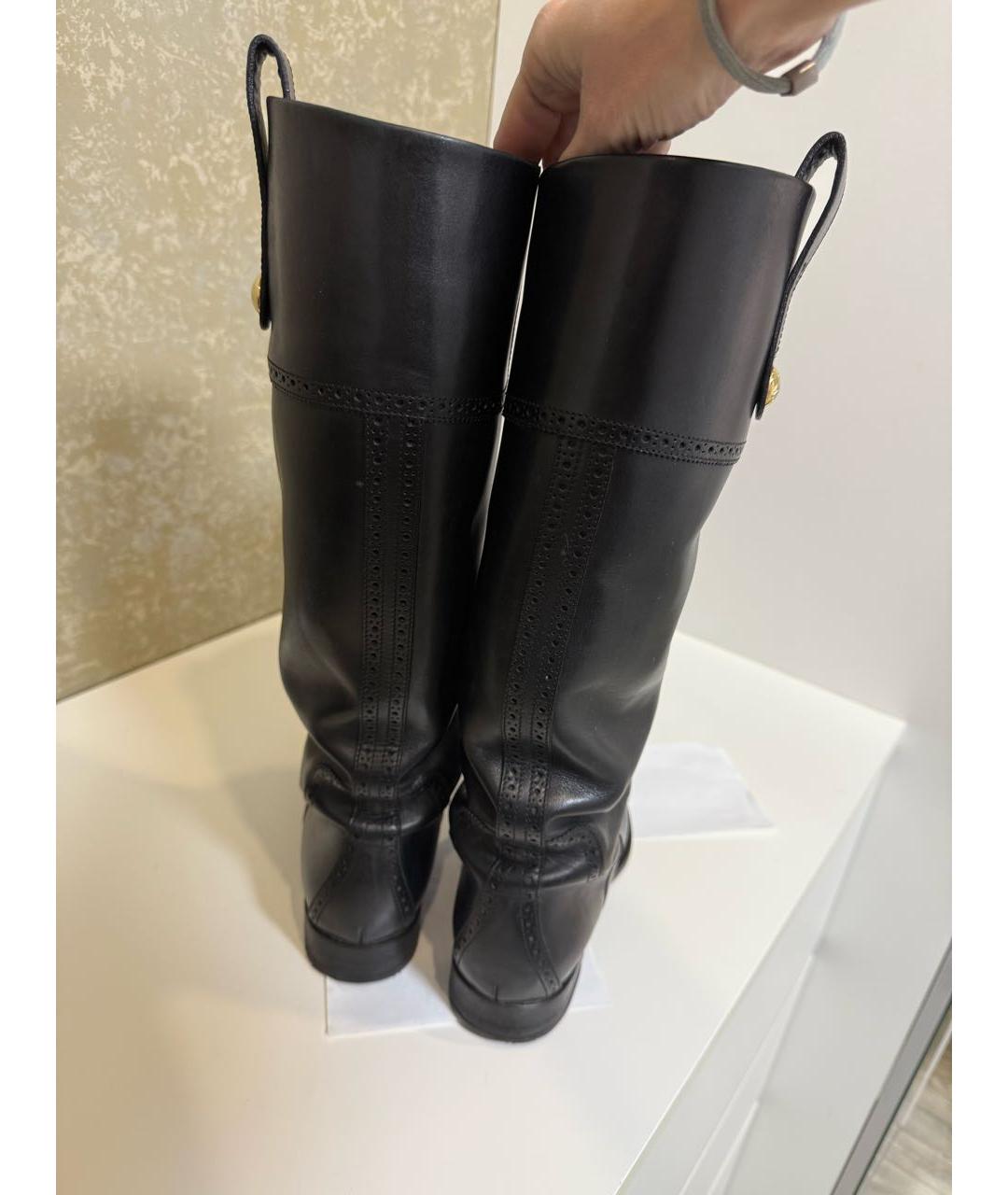 LOUIS VUITTON Черные кожаные сапоги, фото 4