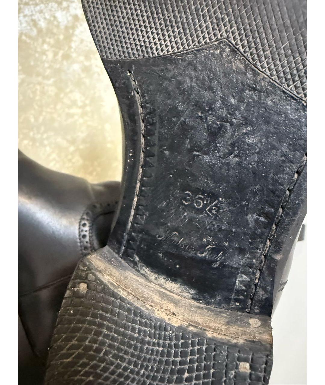 LOUIS VUITTON Черные кожаные сапоги, фото 8