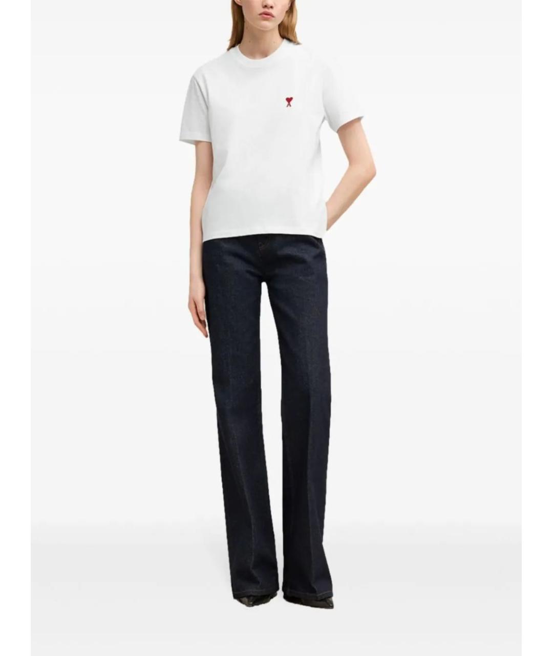 Ami Paris Белая хлопковая футболка, фото 4