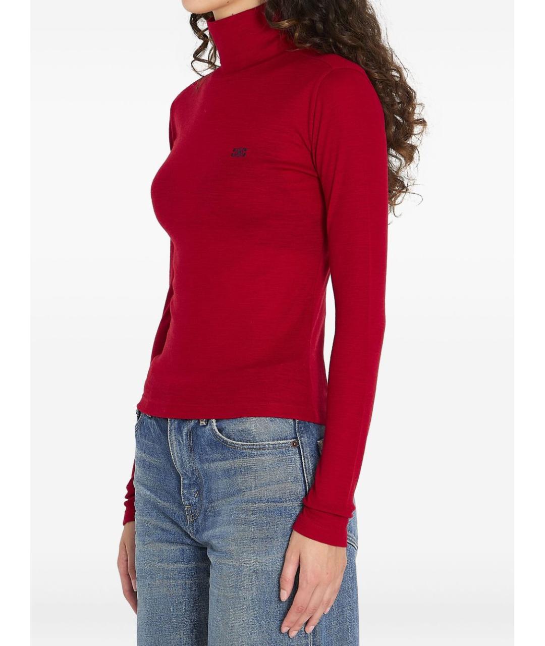 CELINE Красная шерстяная водолазка, фото 4