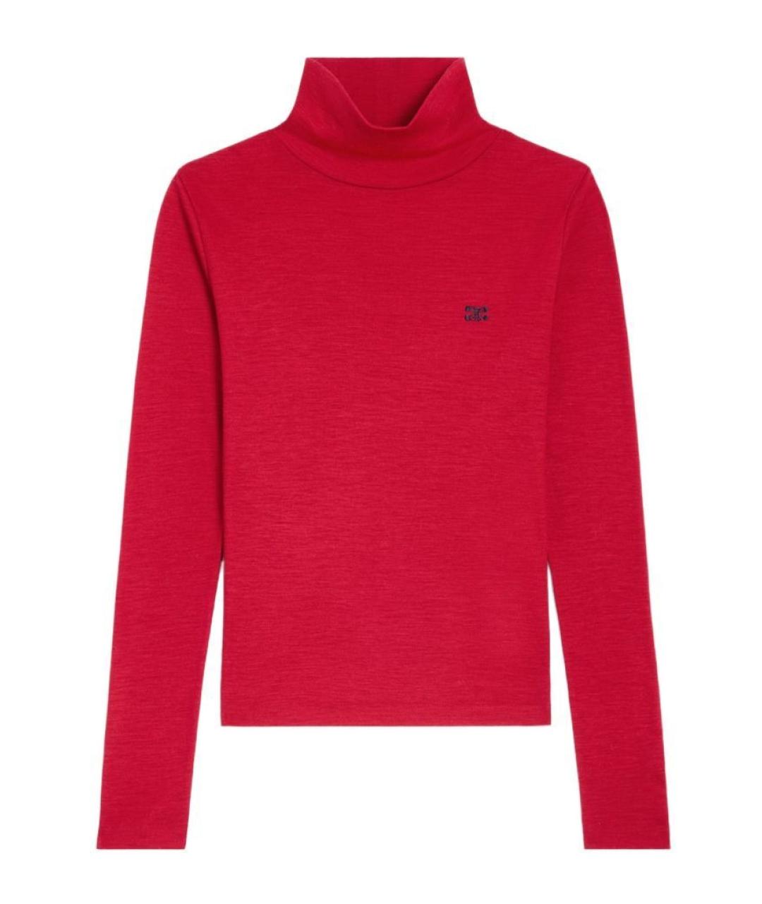 CELINE Красная шерстяная водолазка, фото 1