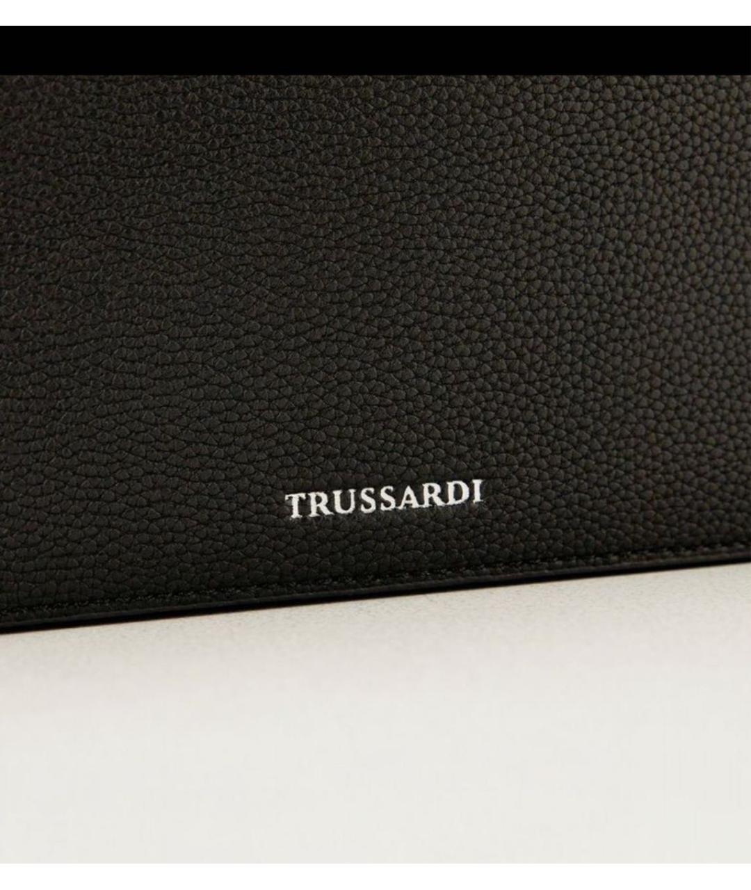 TRUSSARDI Черная сумка через плечо из искусственной кожи, фото 3