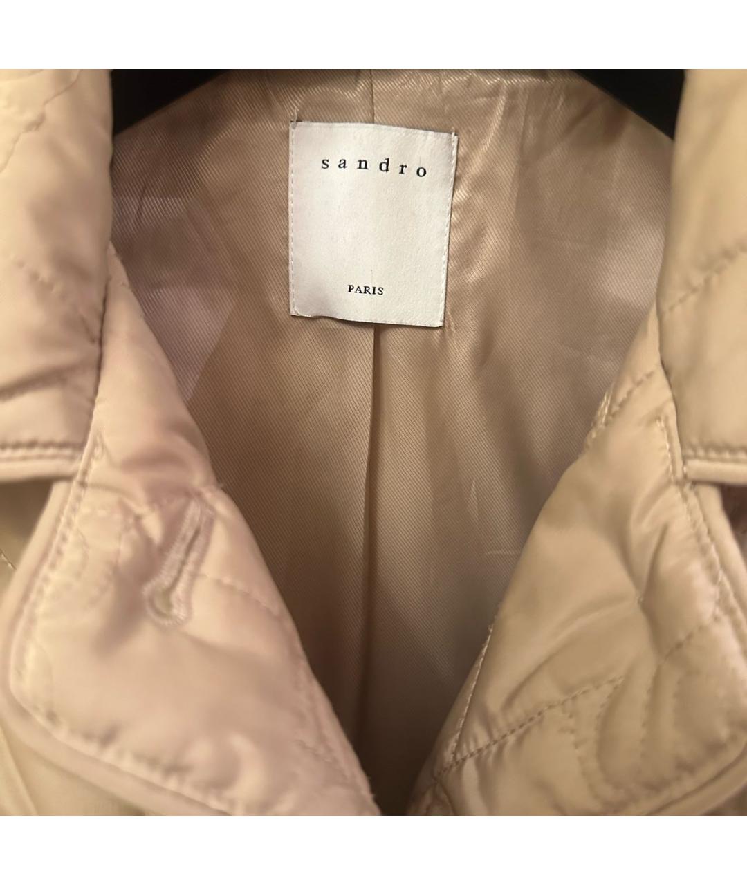 SANDRO Бежевое пальто, фото 3