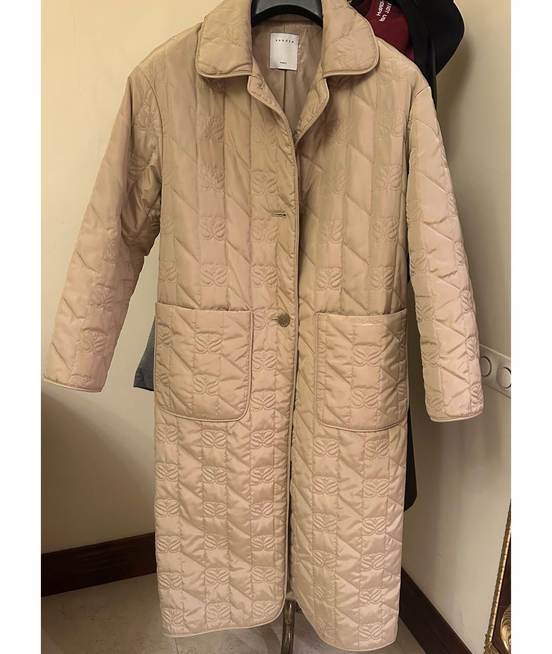 SANDRO Бежевое пальто, фото 5