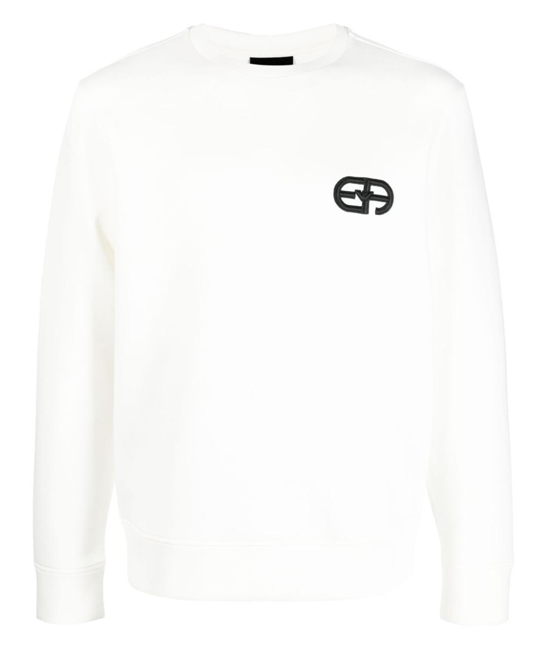 EMPORIO ARMANI Белый хлопковый джемпер / свитер, фото 1