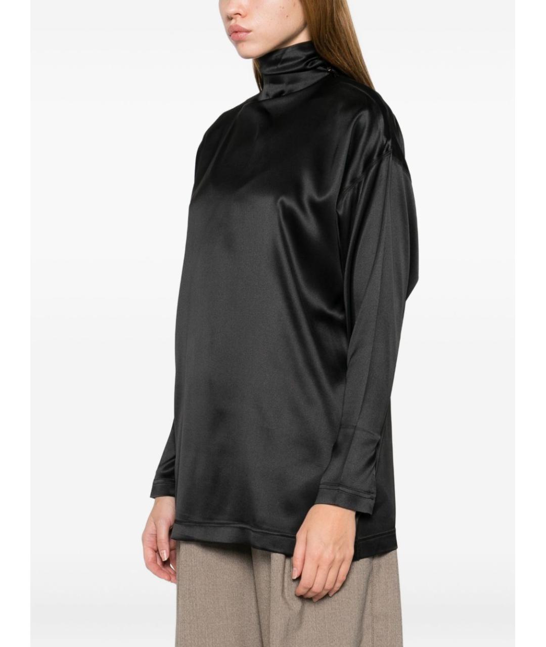 PHOEBE PHILO Черный шелковый джемпер / свитер, фото 3