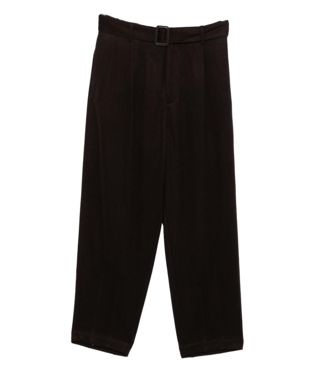 EMPORIO ARMANI Коричневые шерстяные повседневные брюки, фото 1