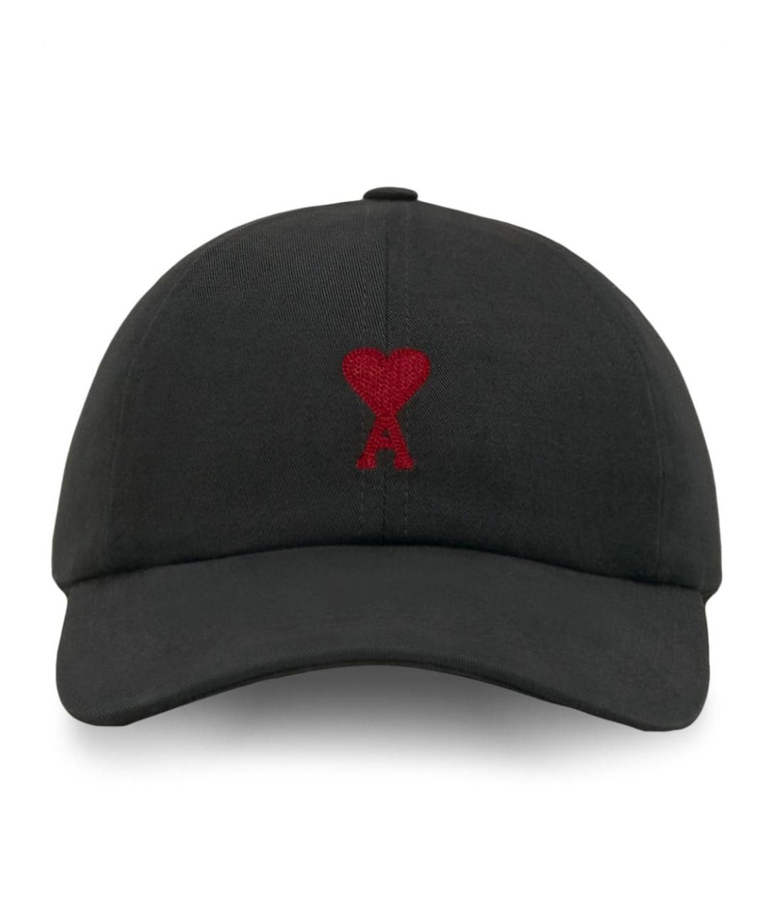 Ami Paris Черная хлопковая кепка, фото 1