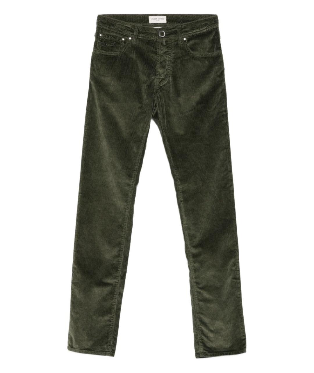 JACOB COHEN Зеленые прямые джинсы, фото 1