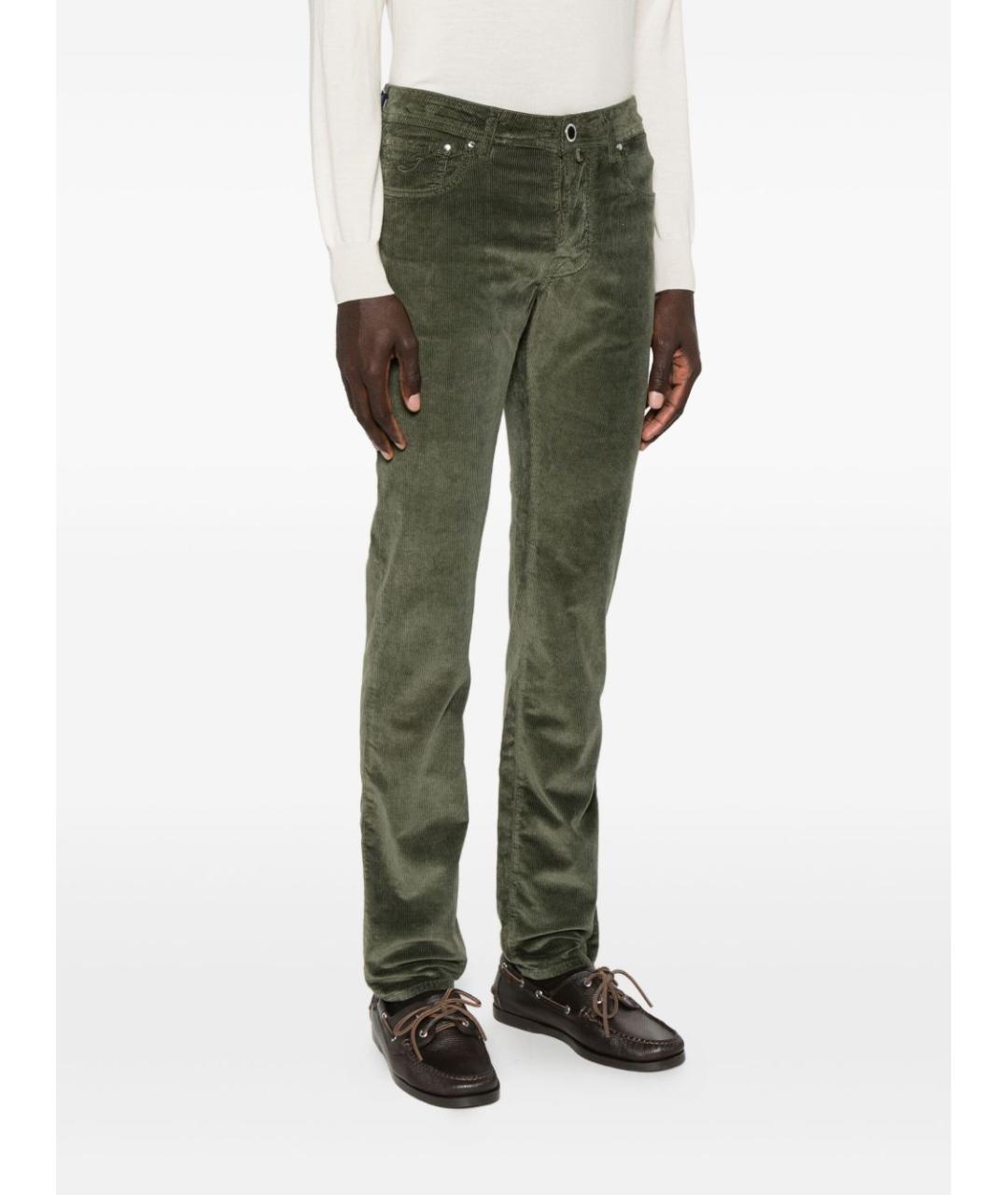 JACOB COHEN Зеленые прямые джинсы, фото 3
