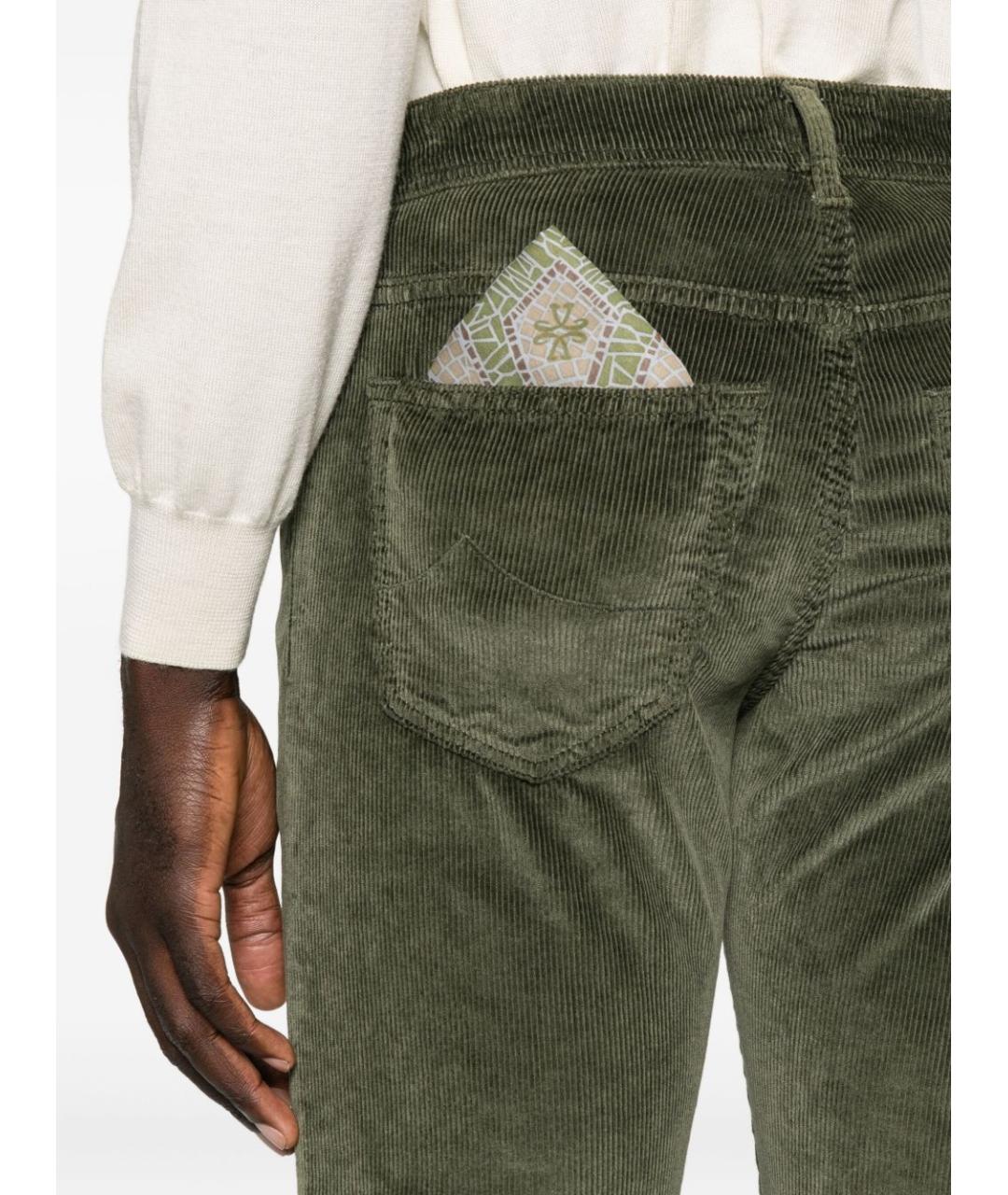 JACOB COHEN Зеленые прямые джинсы, фото 2