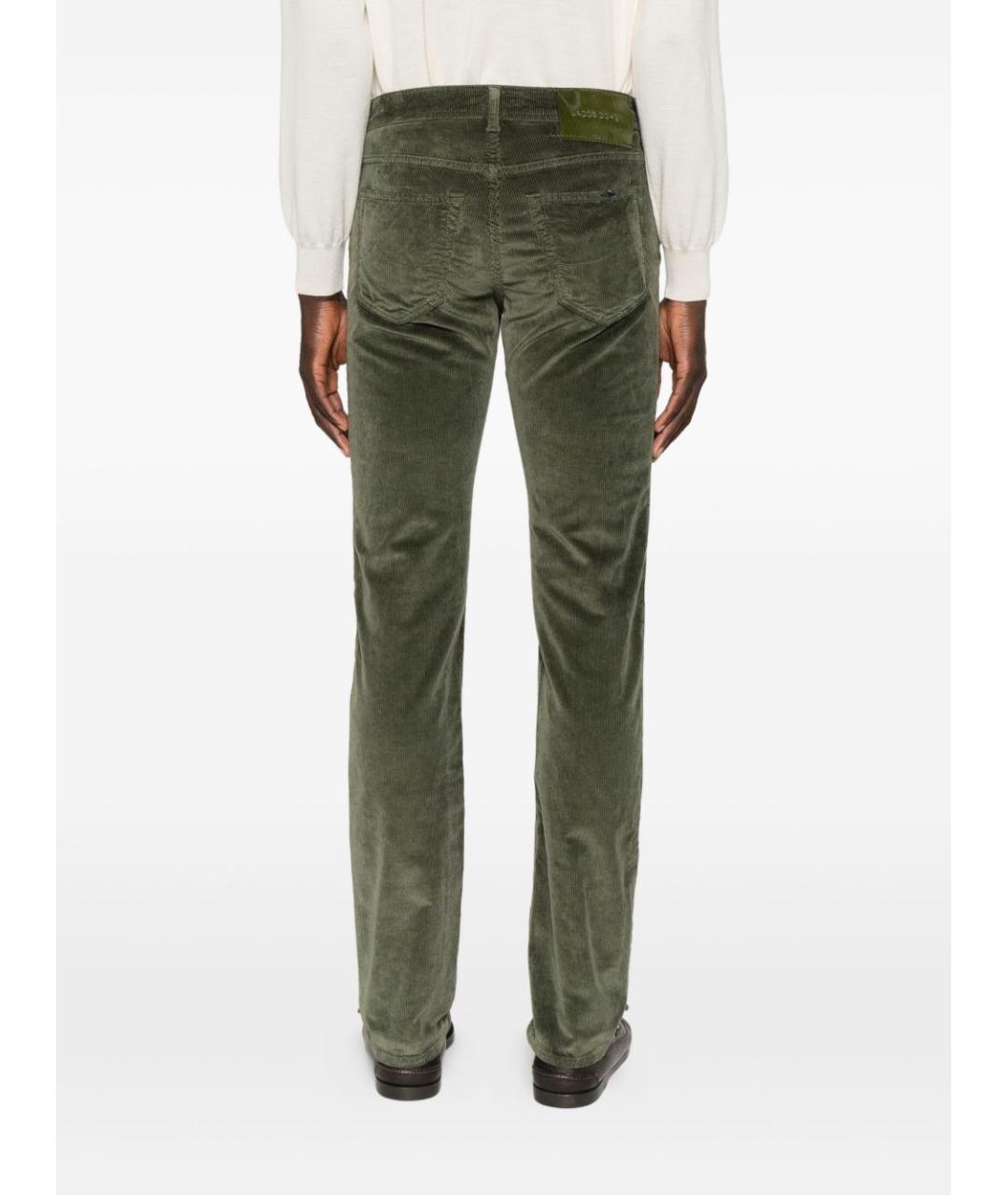 JACOB COHEN Зеленые прямые джинсы, фото 4