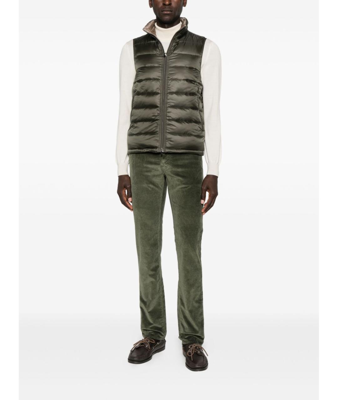 JACOB COHEN Зеленые прямые джинсы, фото 5