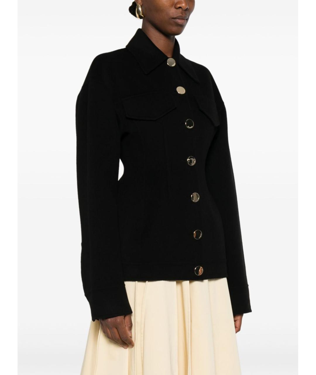SPORTMAX Черное шерстяное пальто, фото 4