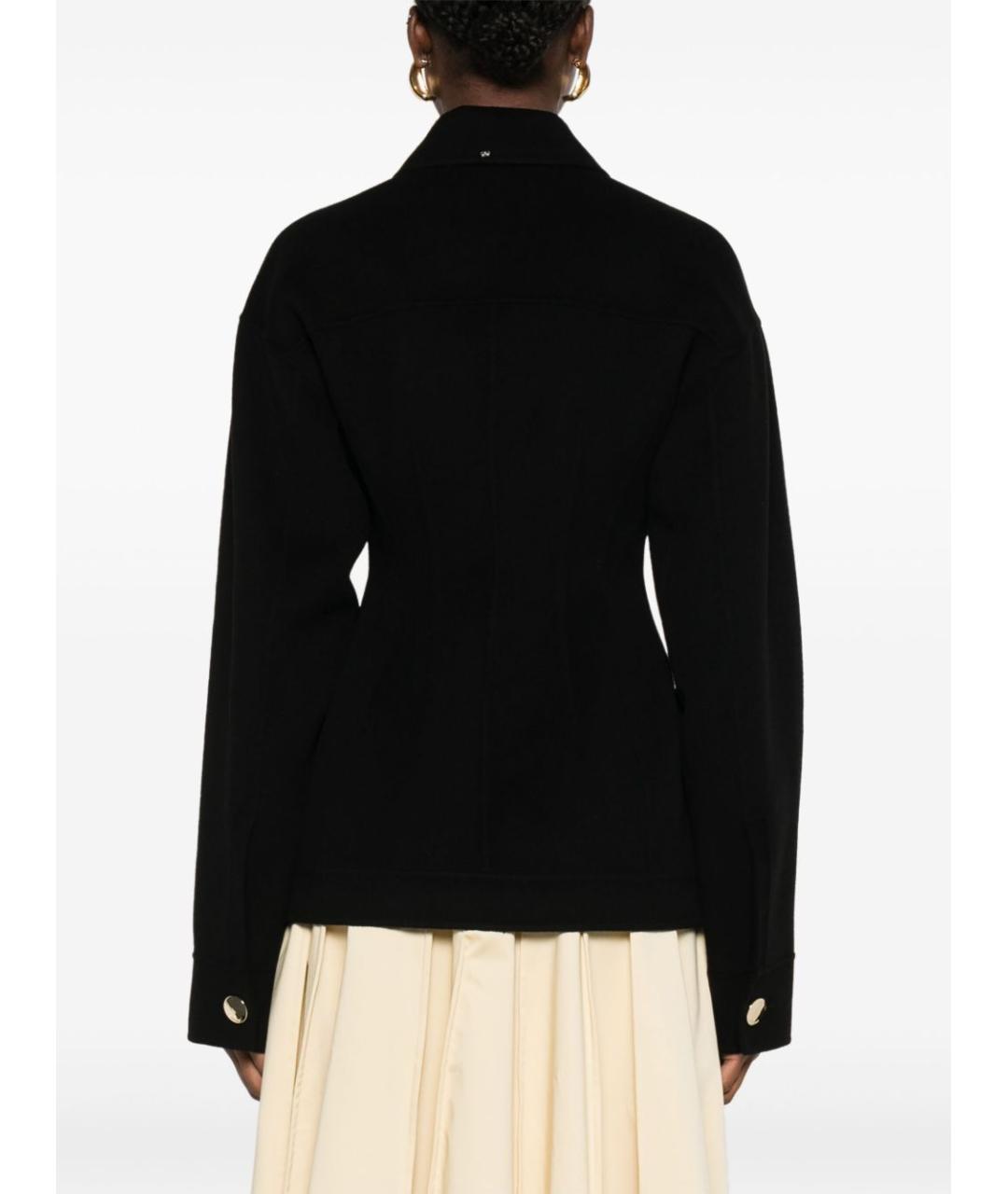 SPORTMAX Черное шерстяное пальто, фото 2