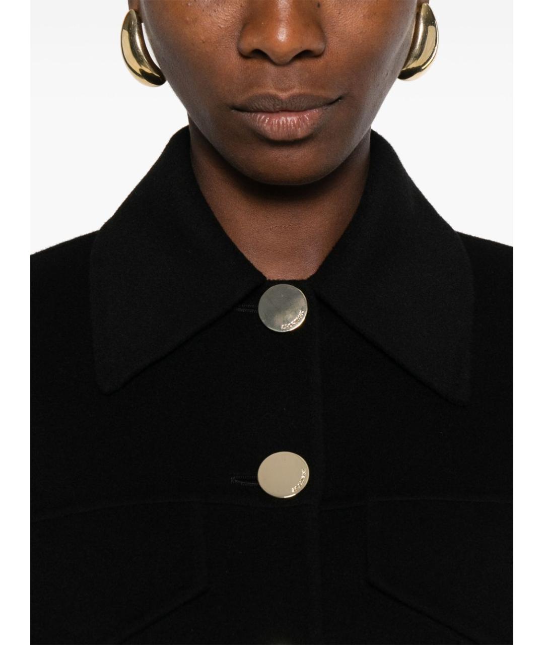 SPORTMAX Черное шерстяное пальто, фото 3