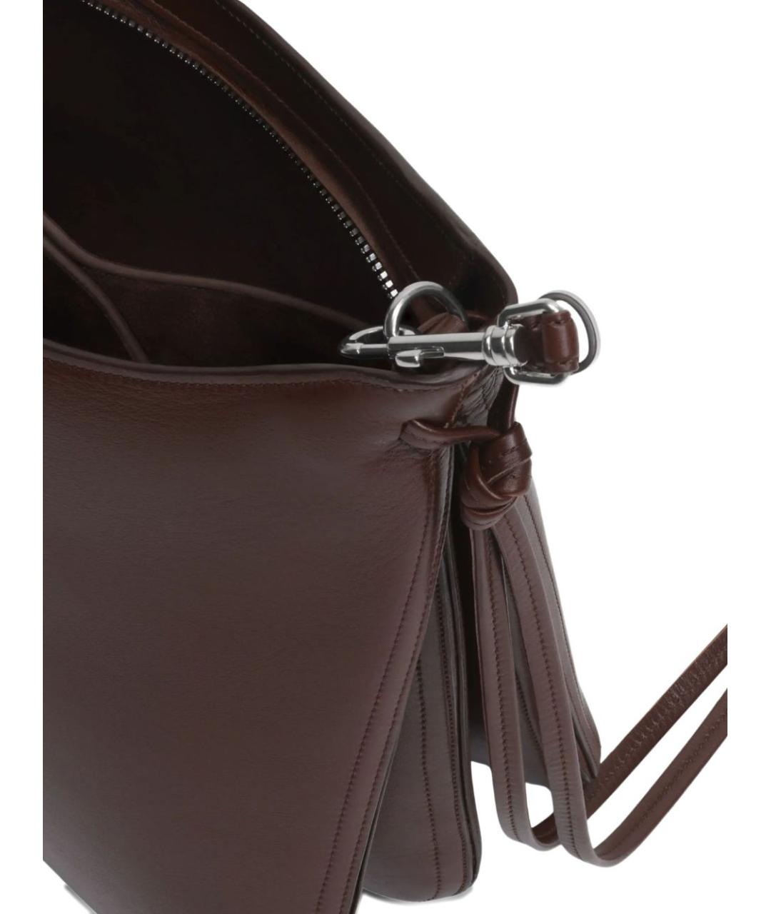 PHOEBE PHILO Коричневая кожаная сумка через плечо, фото 2