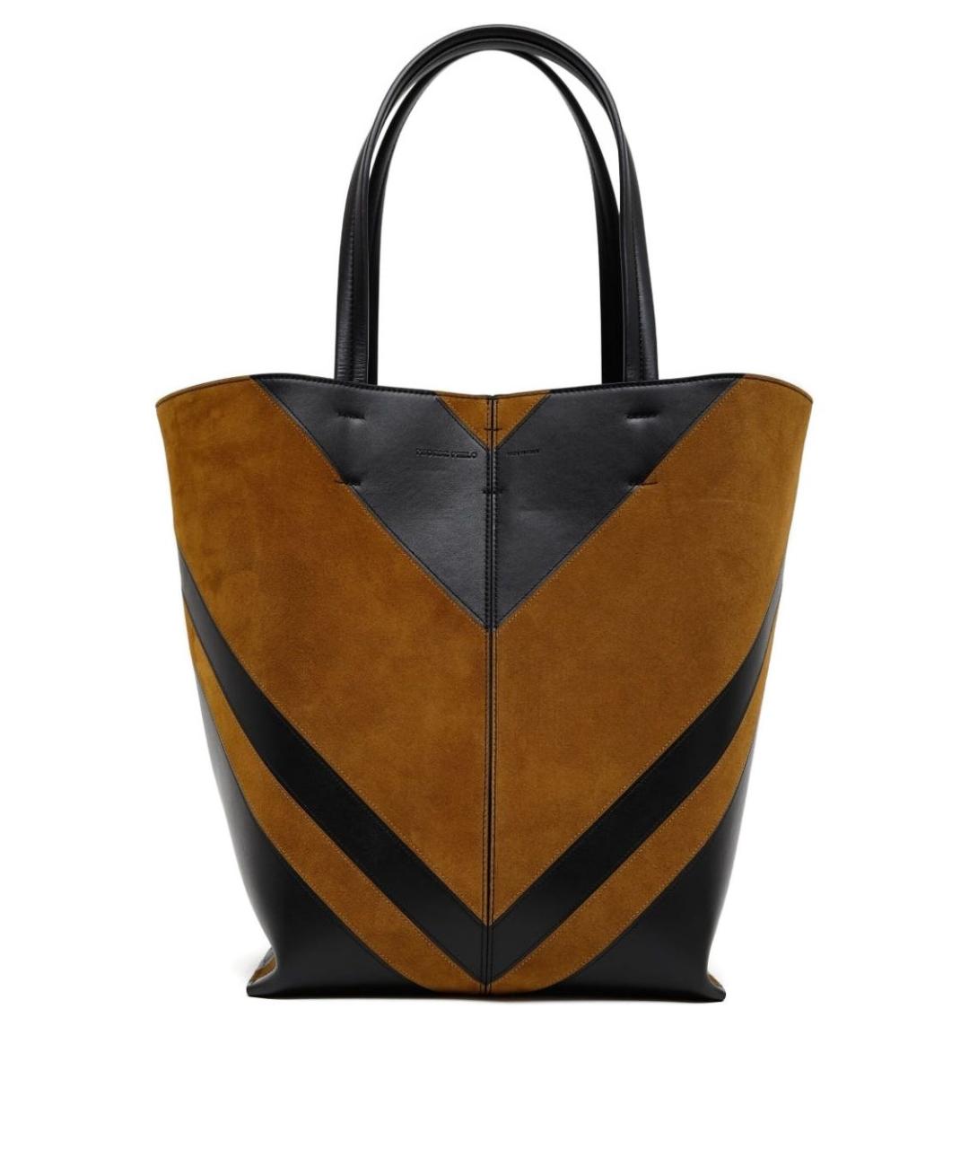 PHOEBE PHILO Черная кожаная сумка тоут, фото 1